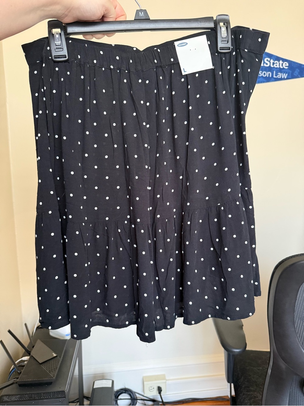 NWT Old Navy Polka Dot swing skirt / large